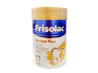 Frisolac Lactose free-диетична храна за кърмачета с непоносимост към лактоза 400гр