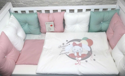 Луксозен спален комплект от 12ч с възглавнички Bambino Casa Pillows