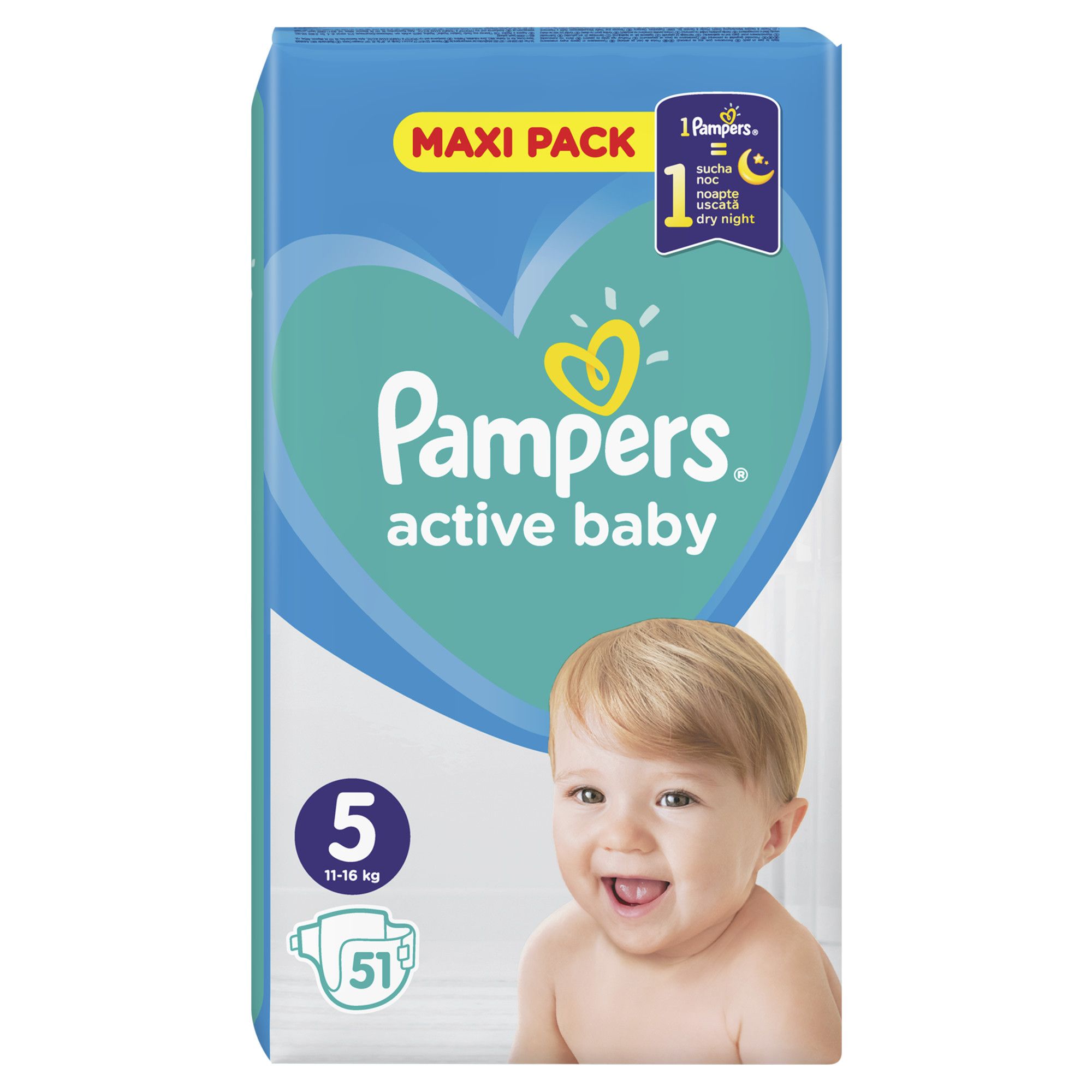 Pampers Active baby Junior5 11-16кг 51бр