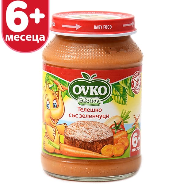 Ovko-меню телешко със зеленчуци 6м+190гр