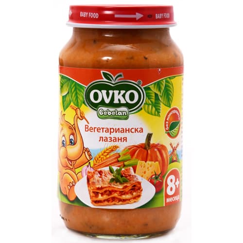 Ovko-вегетарианска лазаня 8м+ 220гр