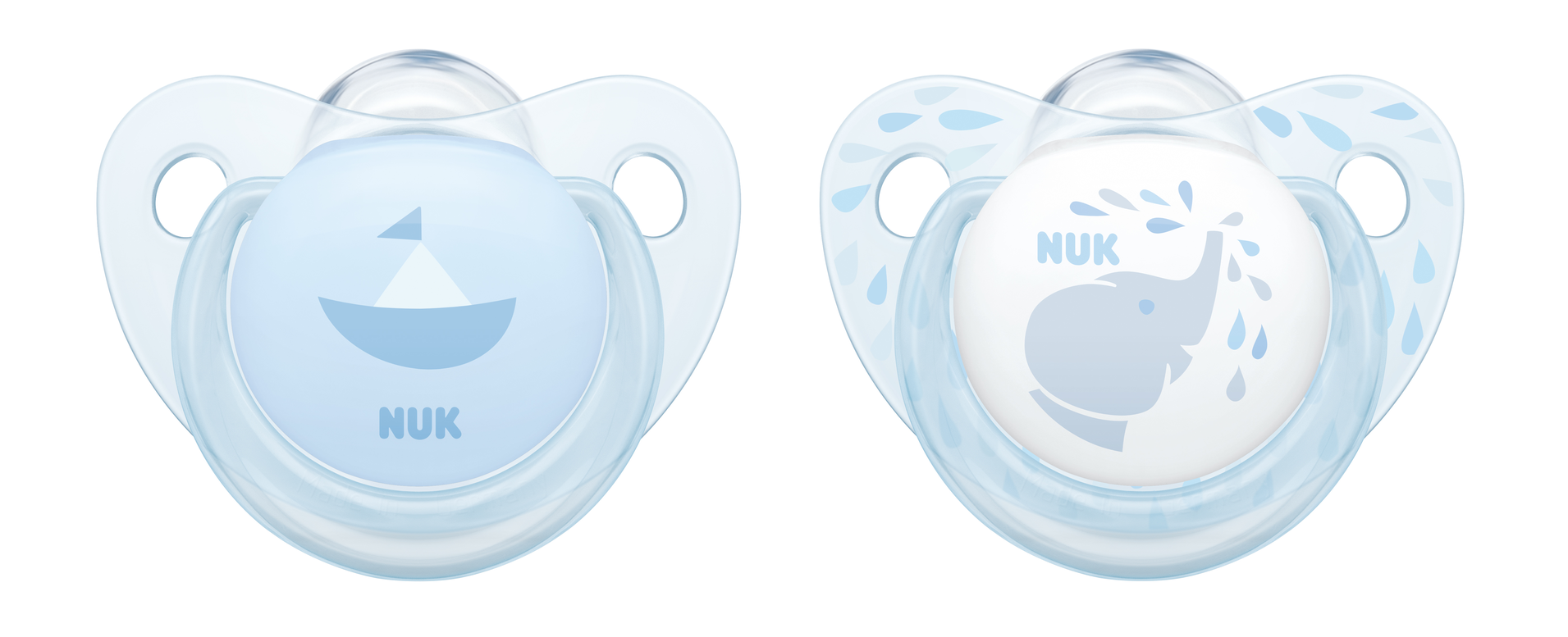 Nuk- залъгалка силикон 2бр Blue 0-6м