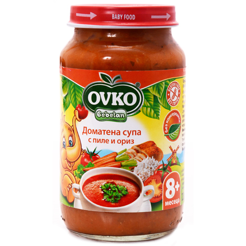 Bebelan-доматена супа с пиле и ориз 8м+220гр