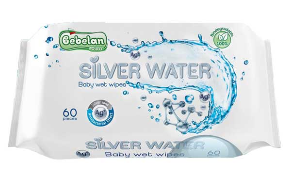 Bebelan-мокри кърпи със сребърна вода 60бр