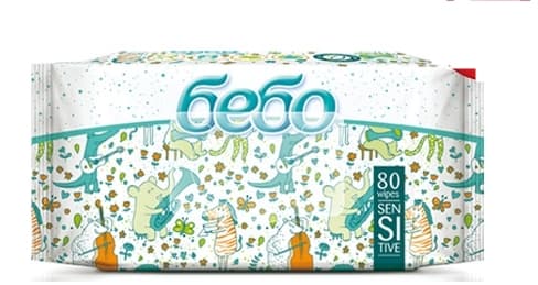 Бебо-мокри кърпи Sensitive 80бр