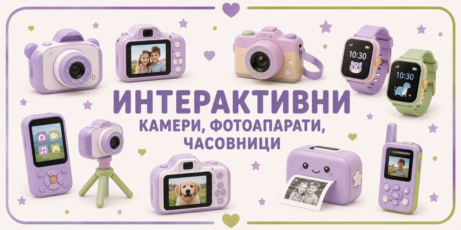Интерактивни - камери, фотоапарати, часовници