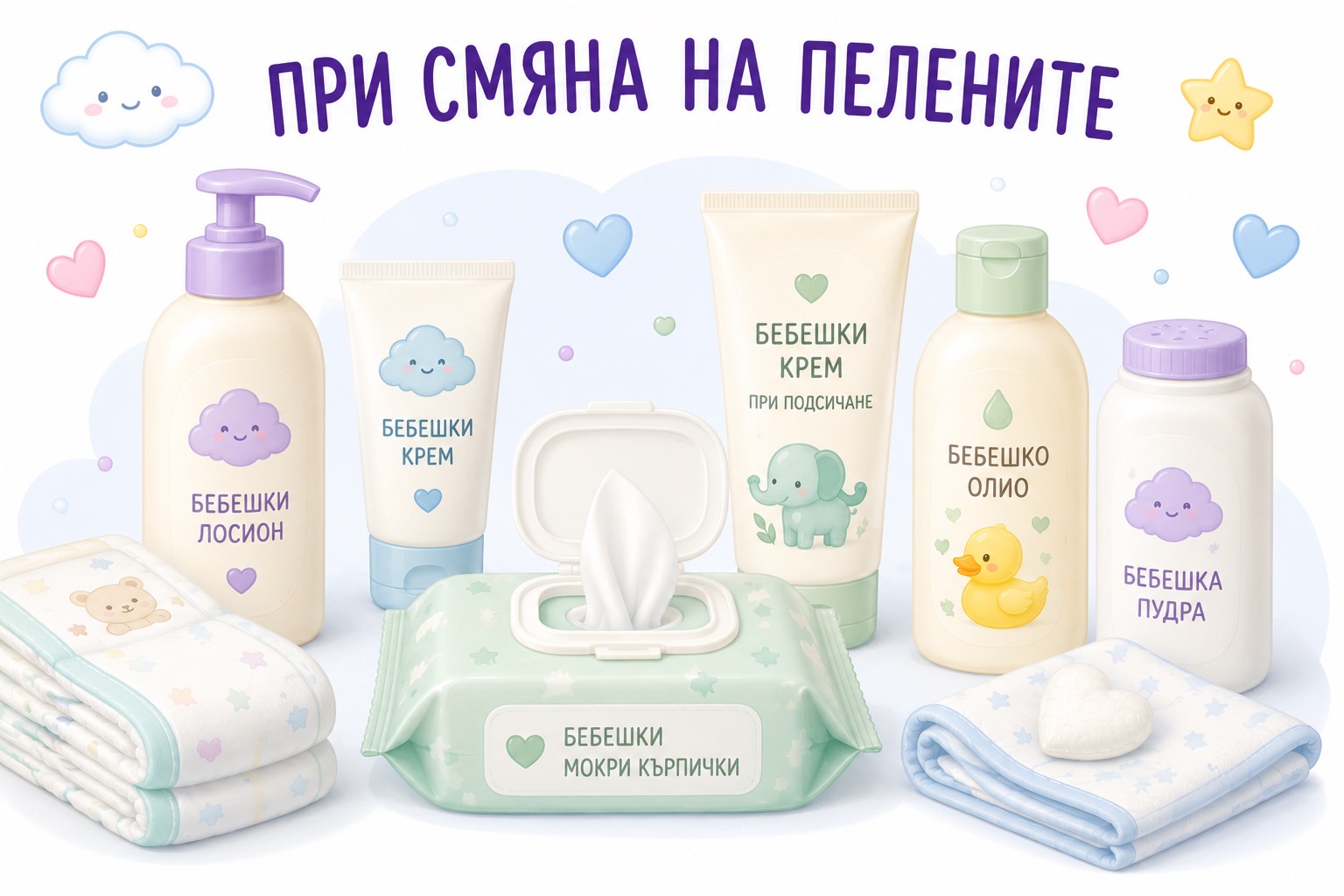 При смяна на пелените