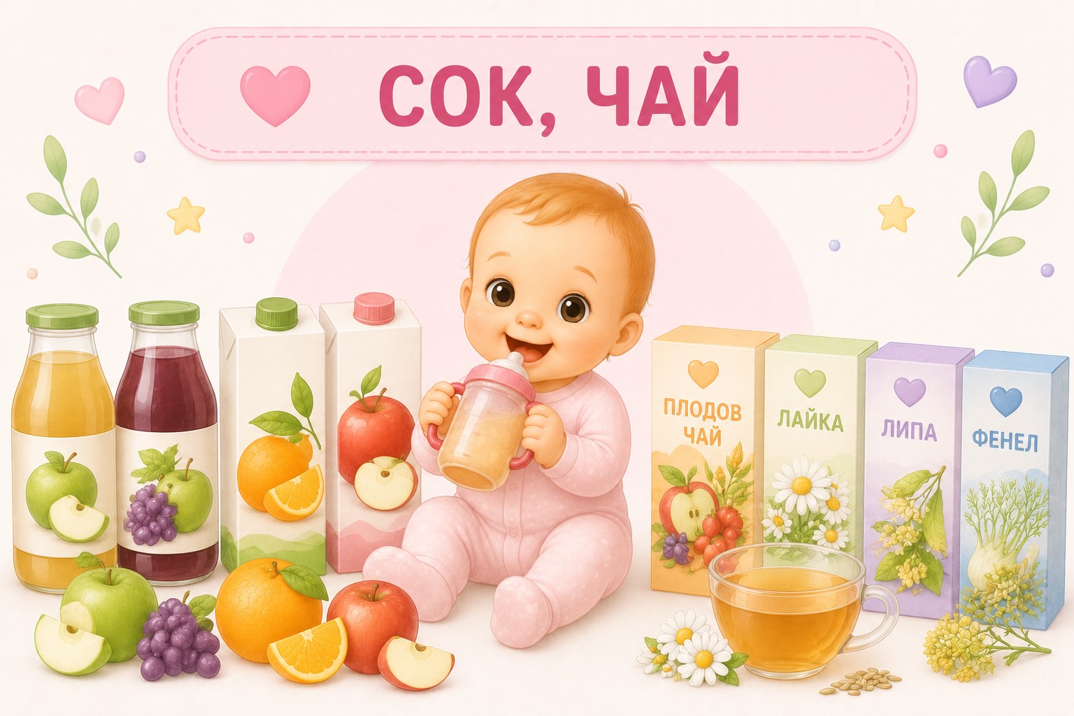 Сок, чай