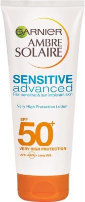 Garnier Ambre Solaire слънцезащитно мляко за тяло за чувствителна кожа SPF50