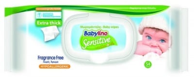 Babylino-мокри кърпи Sensitive без аромат с алое  54бр