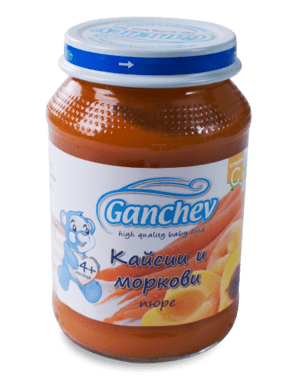 Ganchev-пюре кайсии и моркови 4м+ 190гр