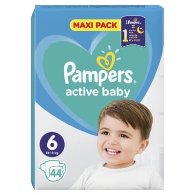 Pampers Active baby Extra large6 13-18кг 44бр