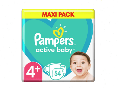Pampers Active baby Maxi plus4+ 10-15кг 54бр