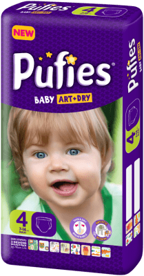 Pufies Baby Art+Dry Maxi4 7-14кг 56бр