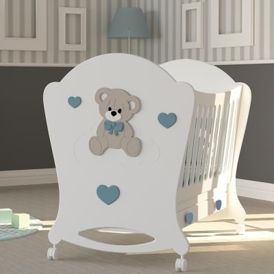 Bambino Casa-бебешко креватче MDF Coccolo blu-син