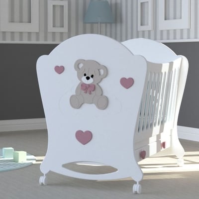 Bambino Casa-бебешко креватче MDF Coccolo rosa-розов