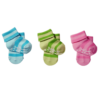 Бебешки памучни чорапки 0-6м
