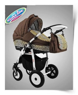 Бебешка количка 3в1 Zippy цвят: кафяв/леопард