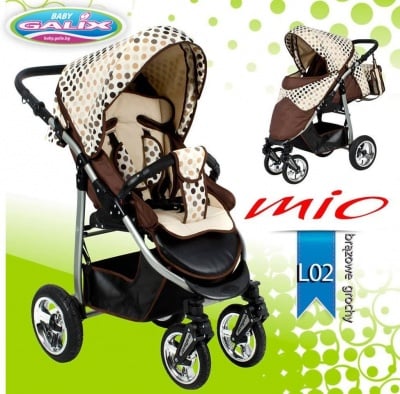 Бебешка комбинирана количка Mio цвят: кафяв
