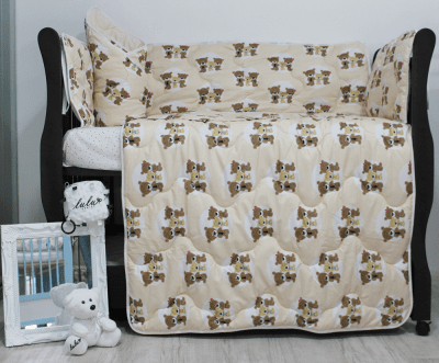 Galix-спален комплект 8ч Family Bear beige 70/140см
