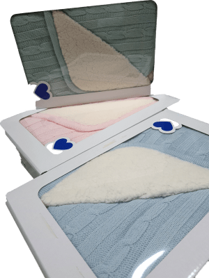 Плетено памучно одеяло с шерпа