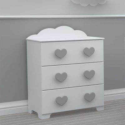 Bambino Casa-скрин MDF Cuori Grandi Felici grigio-сиво