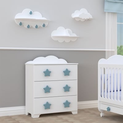 Bambino Casa-скрин MDF Stelle Grandi Felici  blu-син