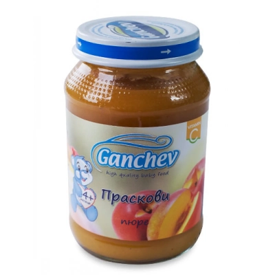 GANCHEV Пюре от праскови 4м. 190г