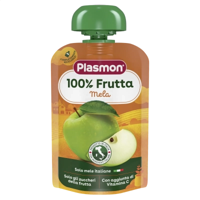 PLASMON Плодова закуска Ябълки 6м. 100г