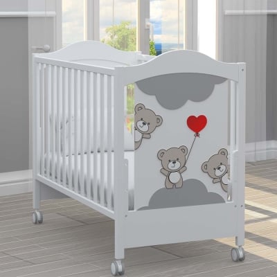 Bambino Casa-бебешко креватче Tre Orsetti rosso-червено сърце