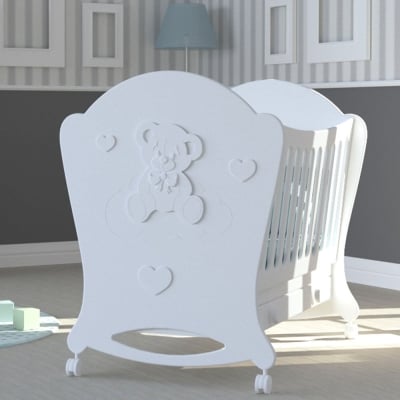 Bambino Casa-бебешко креватче MDF Coccolo bianco-бял