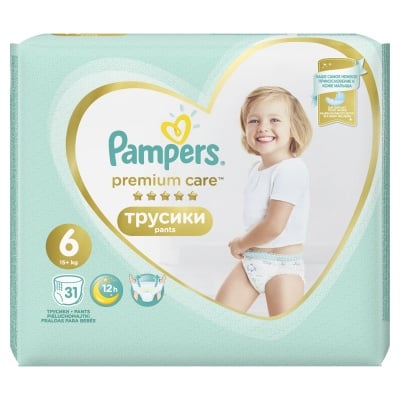 Pampers Premium care еднократни гащи Extra large6 15кг+ 31бр