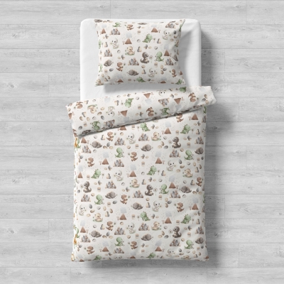 Galix-детски спален комплект Дино 2 3 части, бежов