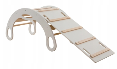 Дървена монтесори стьлба + пързалка за монтесори люлка 