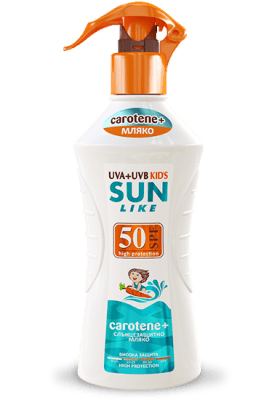 Sun like-Слънцезащитно спрей мляко за деца SPF50+ 200ml