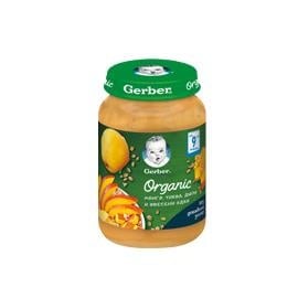 Gerber Organic-манго, тиква, дюли и овесени ядки 8м 190гр