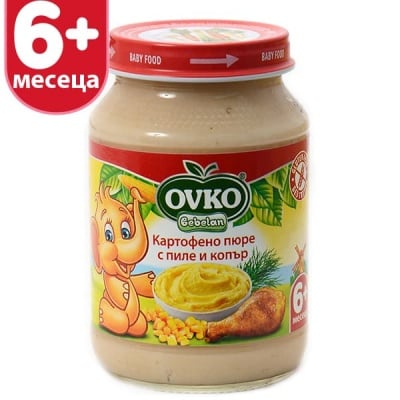 Ovko-Картофено пюре с пиле и копър 6м+ 190гр