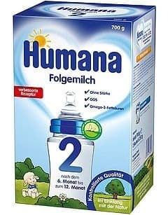 Humana2-адаптирано мляко 6-12м 600гр
