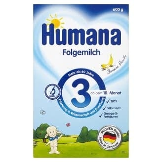 Humana3-преходно мляко над 10м 600гр