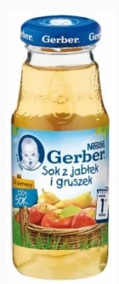 Gerber- сок 100% ябълка и круша 175ml