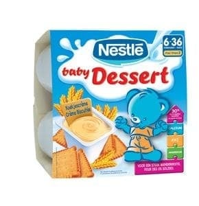 Nestle baby dessert с бисквити 4х100гр