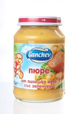 Ganchev-пюре от пилешко месо със зеленчуци 4м+ 190гр