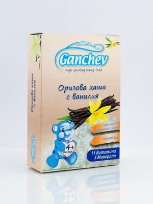 Ganchev-оризова каша с ванилия 4м+ 200гр
