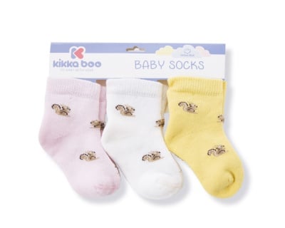 Бебешки памучни термо чорапи SQUIRREL PINK 