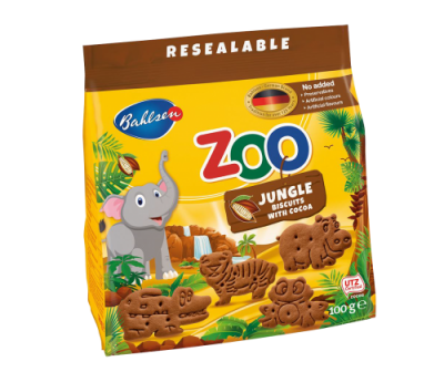 Leibniz-какаови бисквити Zoo jungle