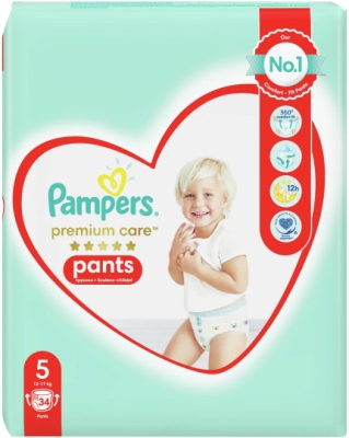 Pampers Premium care еднократни гащи Junior5 12-17кг 34бр