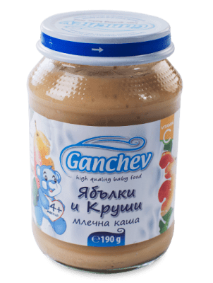 Ganchev-млечна каша ябълки и круши 4м+190гр