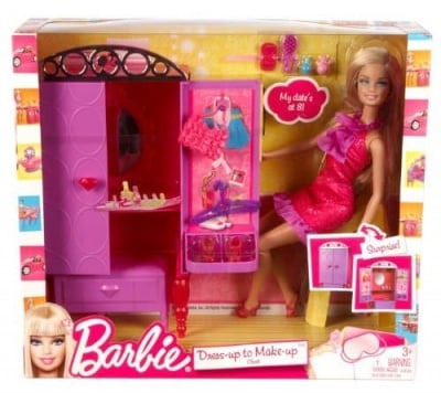 Кукла Барби с тоалетка