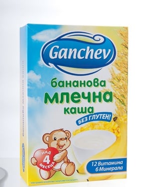Ganchev-бананова млечна каша 4м+ 200гр