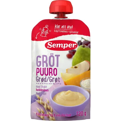 Semper Овесена каша круша и манго 6м. 120г